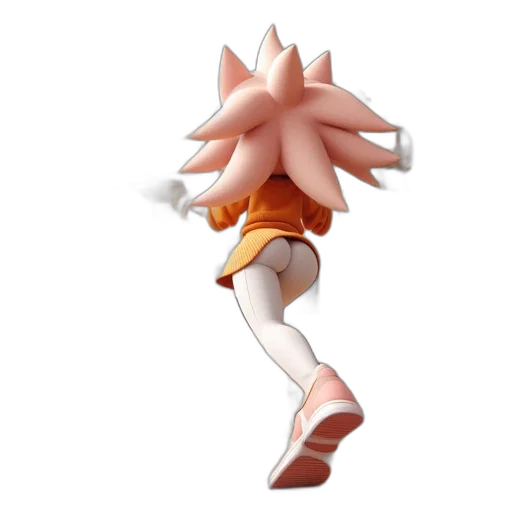 creature, hair, staff, mask, 3d render, concept art, pixel art, vaporwave transparent PNG cut-out