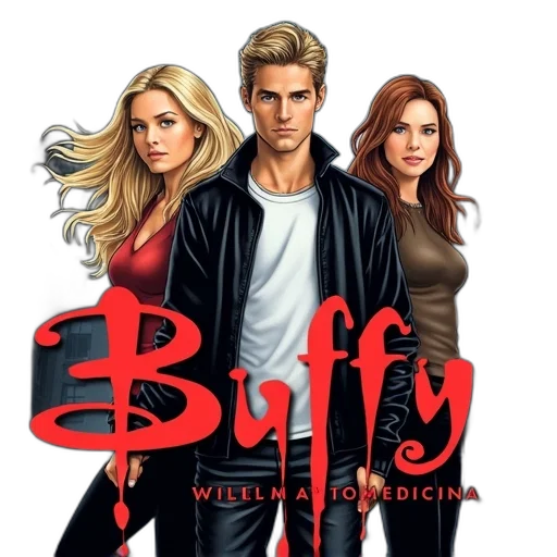 comic book art, concept art, cartoon, cover, art, buffy, vampire, slayer transparent PNG cut-out