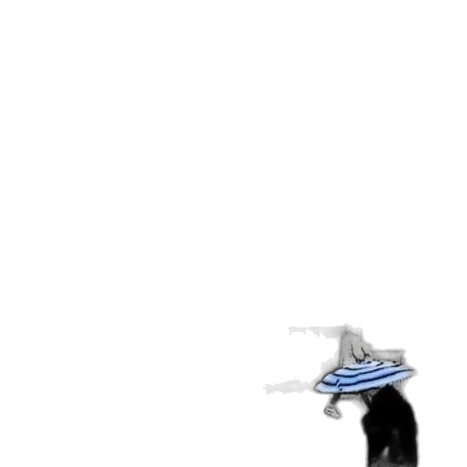 umbrella, hat, dress, animal, concept art, photorealistic, vaporwave, pixel art transparent PNG cut-out