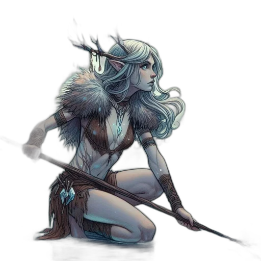 staff, creature, fantasy art, concept art, comic book art, watercolor, green, pastel transparent PNG cut-out