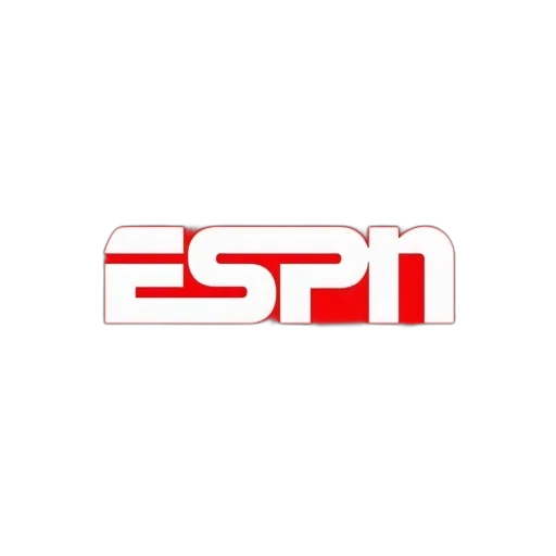 staff, espn, logo, word, white, red, square transparent PNG cut-out