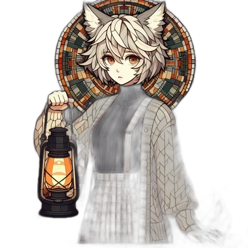 mask, staff, pixel art, fantasy art, concept art, anime, monochrome, earth tones transparent PNG cut-out