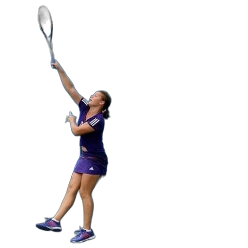 woman, purple, outfit, playing, tennis, court, blue, fence transparent PNG cut-out