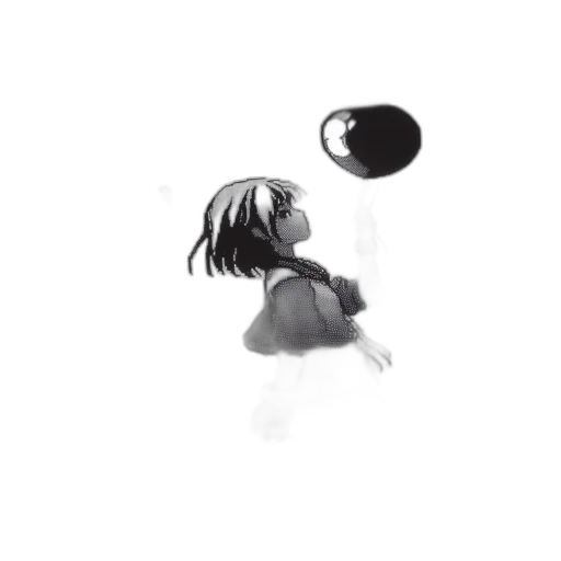 umbrella, mask, creature, hair, concept art, anime, 3d render, comic book art transparent PNG cut-out