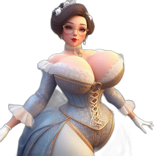 dress, crown, staff, concept art, fantasy art, 3d render, photorealistic, animated transparent PNG cut-out