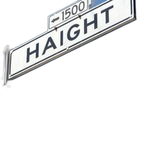 hat, staff, shoes, city street, street, sign, intersection, haight transparent PNG cut-out