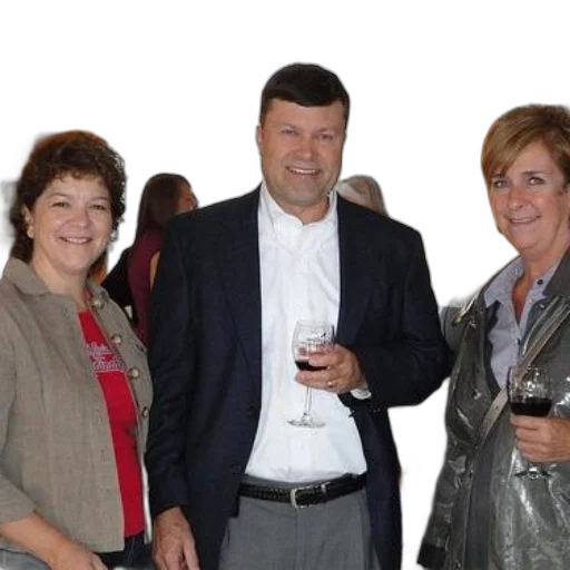 staff, three, people, pose, photo, event, one, holding transparent PNG cut-out