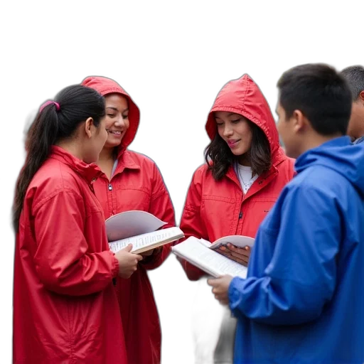 jacket, umbrella, staff, rain transparent PNG cut-out