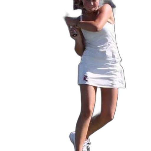 dress, staff, 3d render, photorealistic, female, tennis, player, white transparent PNG cut-out