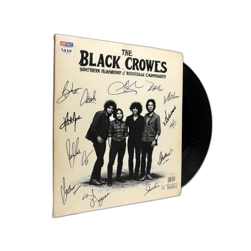 crown, signed, album, cover, black, crowes, white, background transparent PNG cut-out