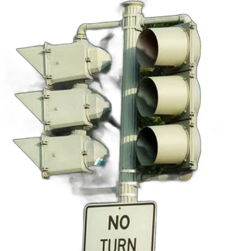 weapon, robot, 3d render, concept art, traffic, light, turn, sign transparent PNG cut-out
