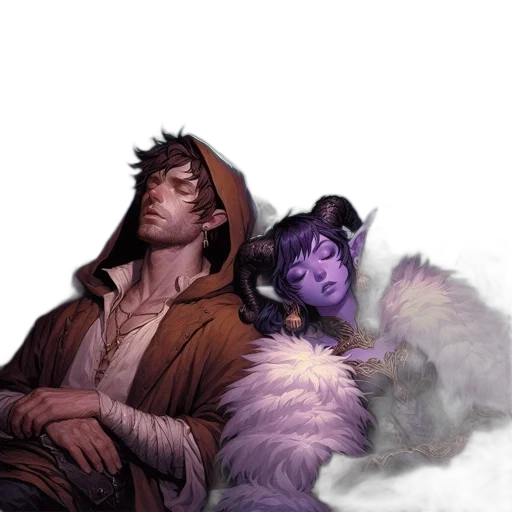 fantasy art, concept art, comic book art, watercolor, outer space, dark, male, female transparent PNG cut-out