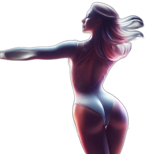 hair, dress, staff, robot, concept art, 3d render, photorealistic, fantasy art transparent PNG cut-out