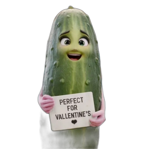 bottle, robot, food, 3d render, concept art, animated, cucumber, character transparent PNG cut-out