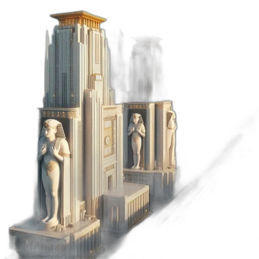 building, 3d render, concept art, photorealistic, pixel art, city street, futuristic, cityscape transparent PNG cut-out