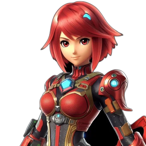 robot, weapon, 3d render, concept art, anime, red, animated, character transparent PNG cut-out