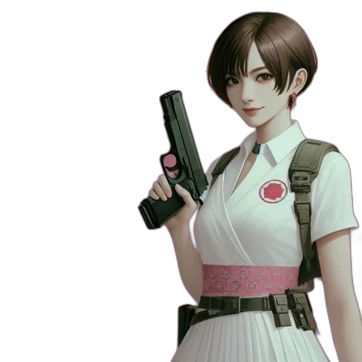 weapon, staff, concept art, 3d render, photorealistic, pixel art, female, character transparent PNG cut-out