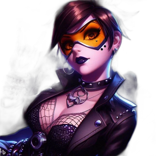 cyberpunk, concept art, comic book art, fantasy art, dark, edgy, animated, character transparent PNG cut-out