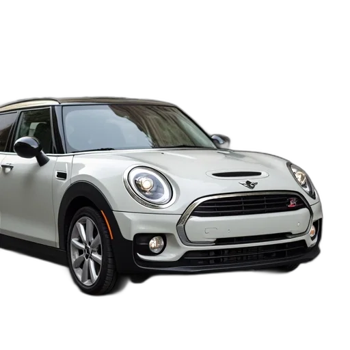 car, white, mini, clubman, estate transparent PNG cut-out