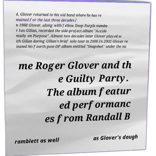 text-heavy, image, white, background, discussing, roger, glover, musical transparent PNG cut-out