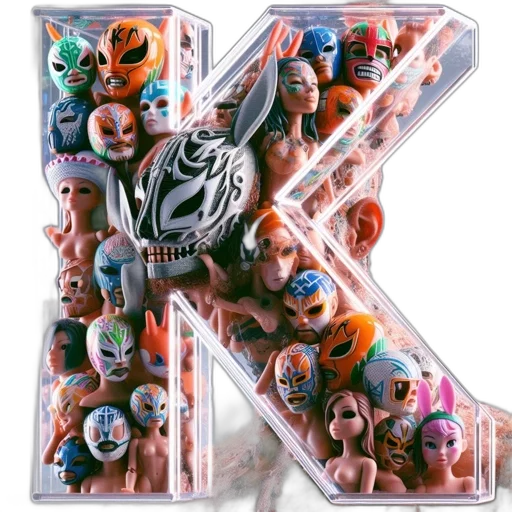 mask, 3d render, representation, shaped, box, contains, numerous, miniature transparent PNG cut-out