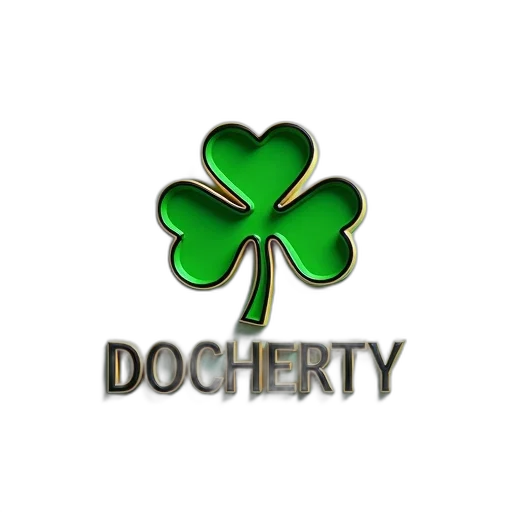 stylized, image, featuring, green, shamrock, black, outline, centered transparent PNG cut-out