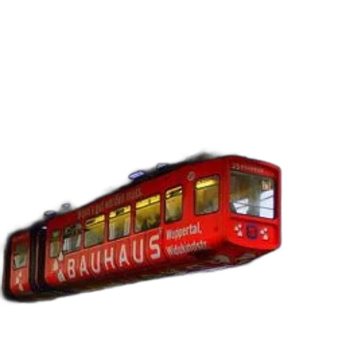 car, photorealistic, 3d render, concept art, red, train, word, bauhaus transparent PNG cut-out