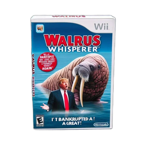 weapon, 3d render, humorous, video, game, cover, features, walrus transparent PNG cut-out