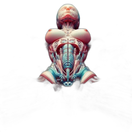 robot, creature, mask, face, concept art, 3d render, cyberpunk, pixel art transparent PNG cut-out