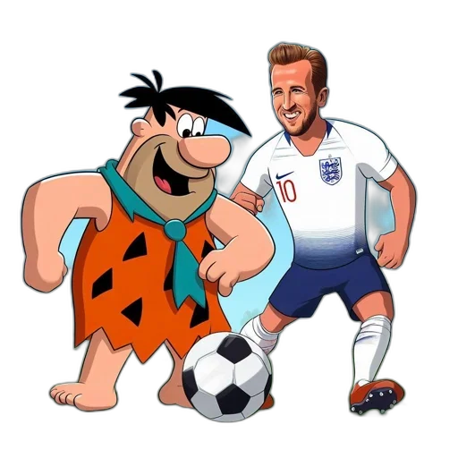 cartoon, concept art, two, animated, characters, play, soccer, field transparent PNG cut-out