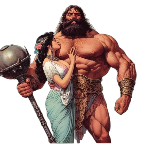 sword, fantasy art, concept art, comic book art, pixel art, imposing, figure, beard transparent PNG cut-out
