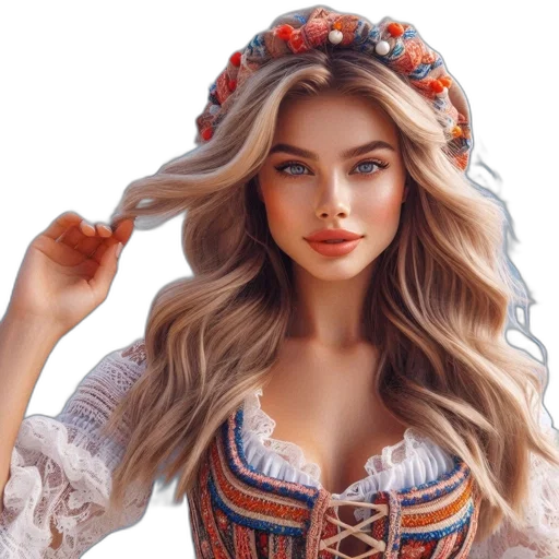 dress, jewelry, crown, face, fantasy art, photorealistic, oil painting, concept art transparent PNG cut-out