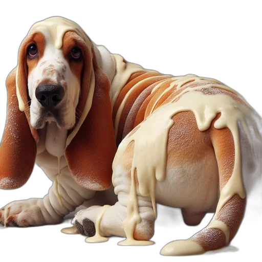 animal, creature, food, dragon, 3d render, photorealistic, concept art, basset transparent PNG cut-out