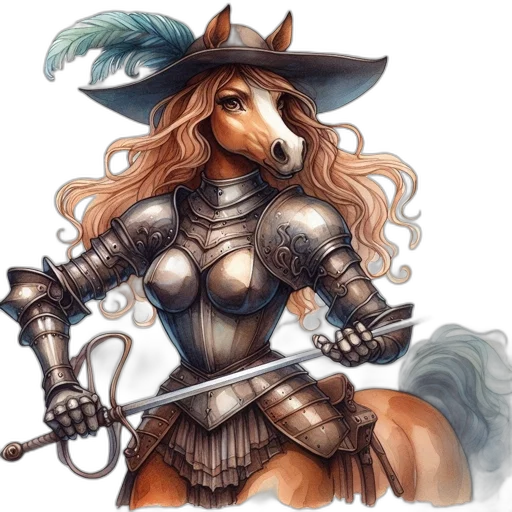 staff, fantasy art, concept art, watercolor, photorealistic, earth tones, golden, horse-like transparent PNG cut-out