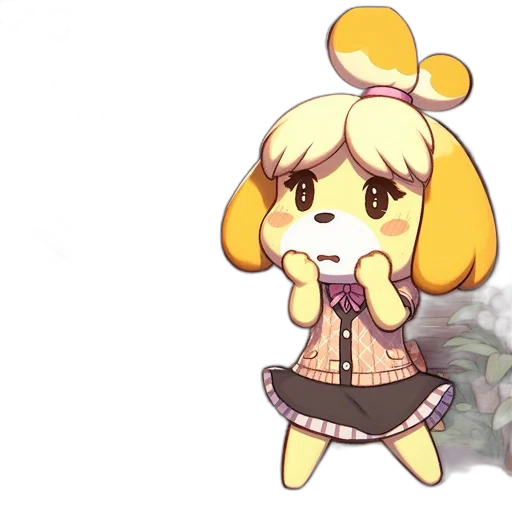 staff, dress, animal, creature, anime, pixel art, cartoon, concept art transparent PNG cut-out