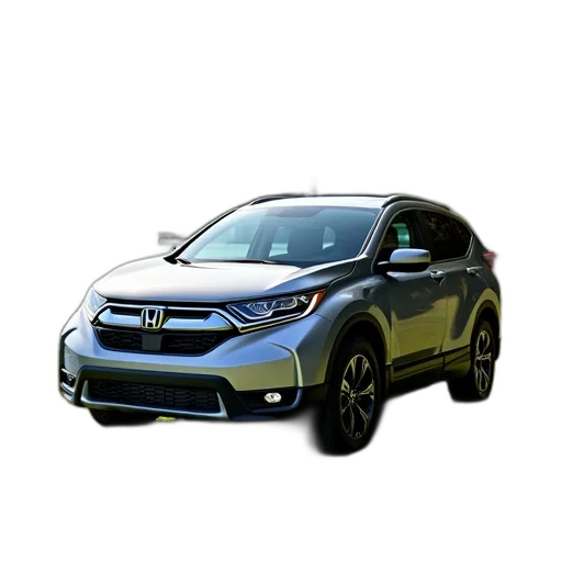 car, photorealistic, 3d render, concept art, silver, honda, cr-v, parked transparent PNG cut-out