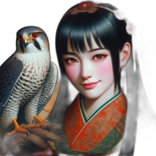 face, animal, photorealistic, fantasy art, oil painting, concept art, red, woman transparent PNG cut-out