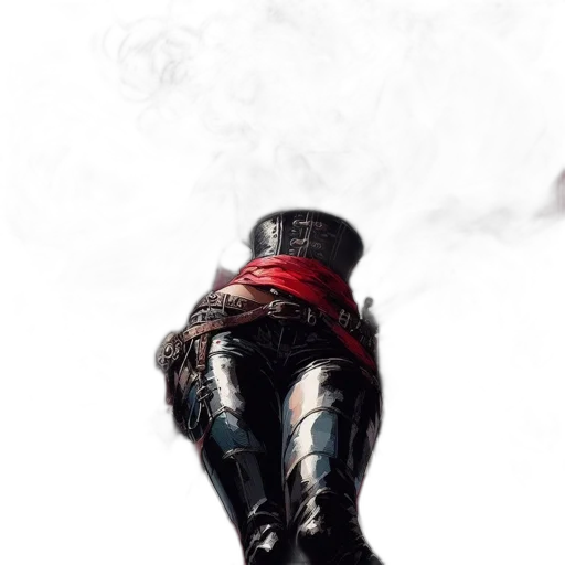mask, sword, weapon, hat, comic book art, concept art, fantasy art, photorealistic transparent PNG cut-out