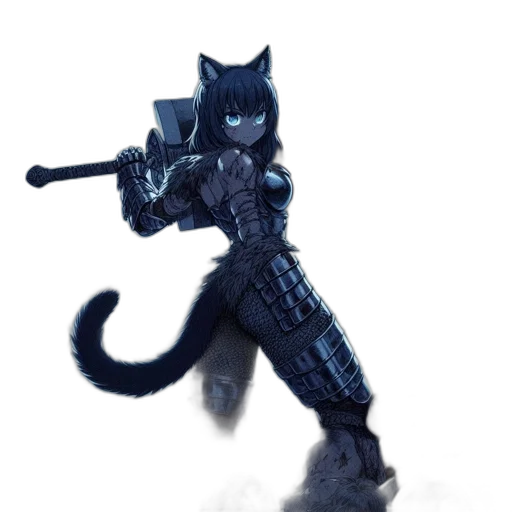 weapon, staff, animal, robot, concept art, fantasy art, pixel art, 3d render transparent PNG cut-out