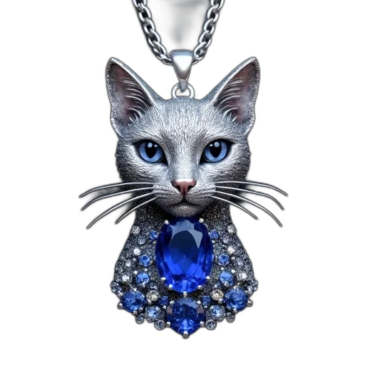 jewelry, photorealistic, fantasy art, cat transparent PNG cut-out