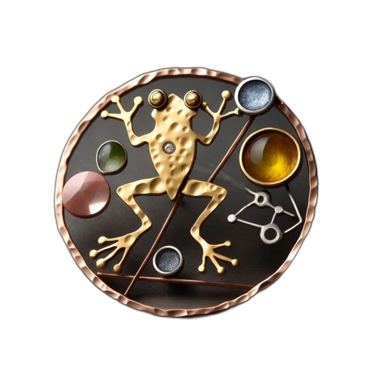 jewelry, crown, staff, dragon, concept art, gold-toned, frog, brooch transparent PNG cut-out