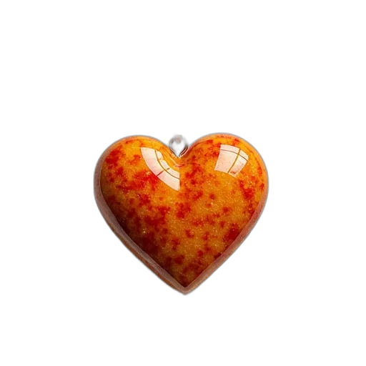 jewelry, food, crown, 3d render, photorealistic, heart-shaped, pendant, textured transparent PNG cut-out