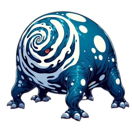 creature, animal, dragon, mask, concept art, fantasy art, 3d render, blue transparent PNG cut-out