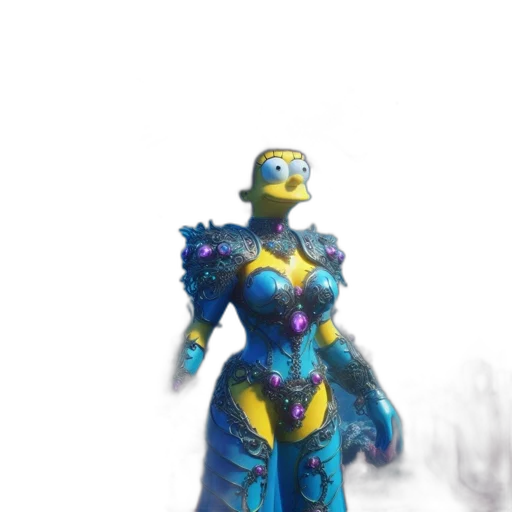 robot, dress, staff, creature, concept art, 3d render, fantasy art, cyberpunk transparent PNG cut-out