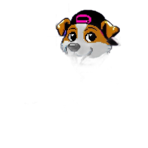 hat, animal, staff, creature, pixel art, cartoon, 3d render, vaporwave transparent PNG cut-out
