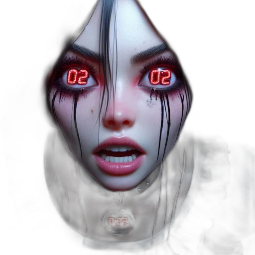 face, mask, creature, concept art, photorealistic, fantasy art, 3d render, underwater transparent PNG cut-out
