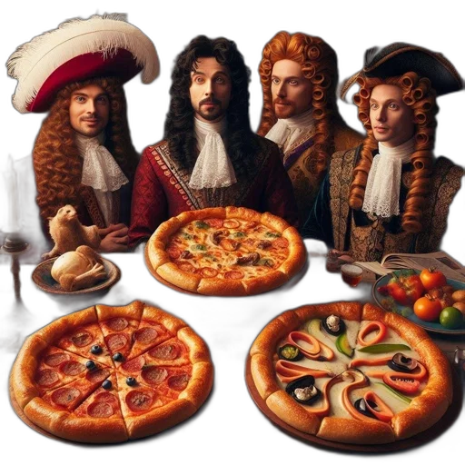 food, crown, 3d render, fantasy art, photorealistic, concept art, group, individuals transparent PNG cut-out