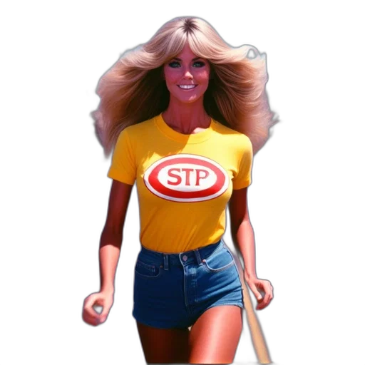 staff, woman, long, blond, hair, wears, yellow, shirt transparent PNG cut-out