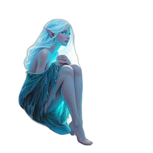 dress, creature, mask, hair, concept art, fantasy art, 3d render, pixel art transparent PNG cut-out