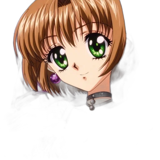 staff, face, jewelry, flower, anime, photorealistic, pixel art, cartoon transparent PNG cut-out